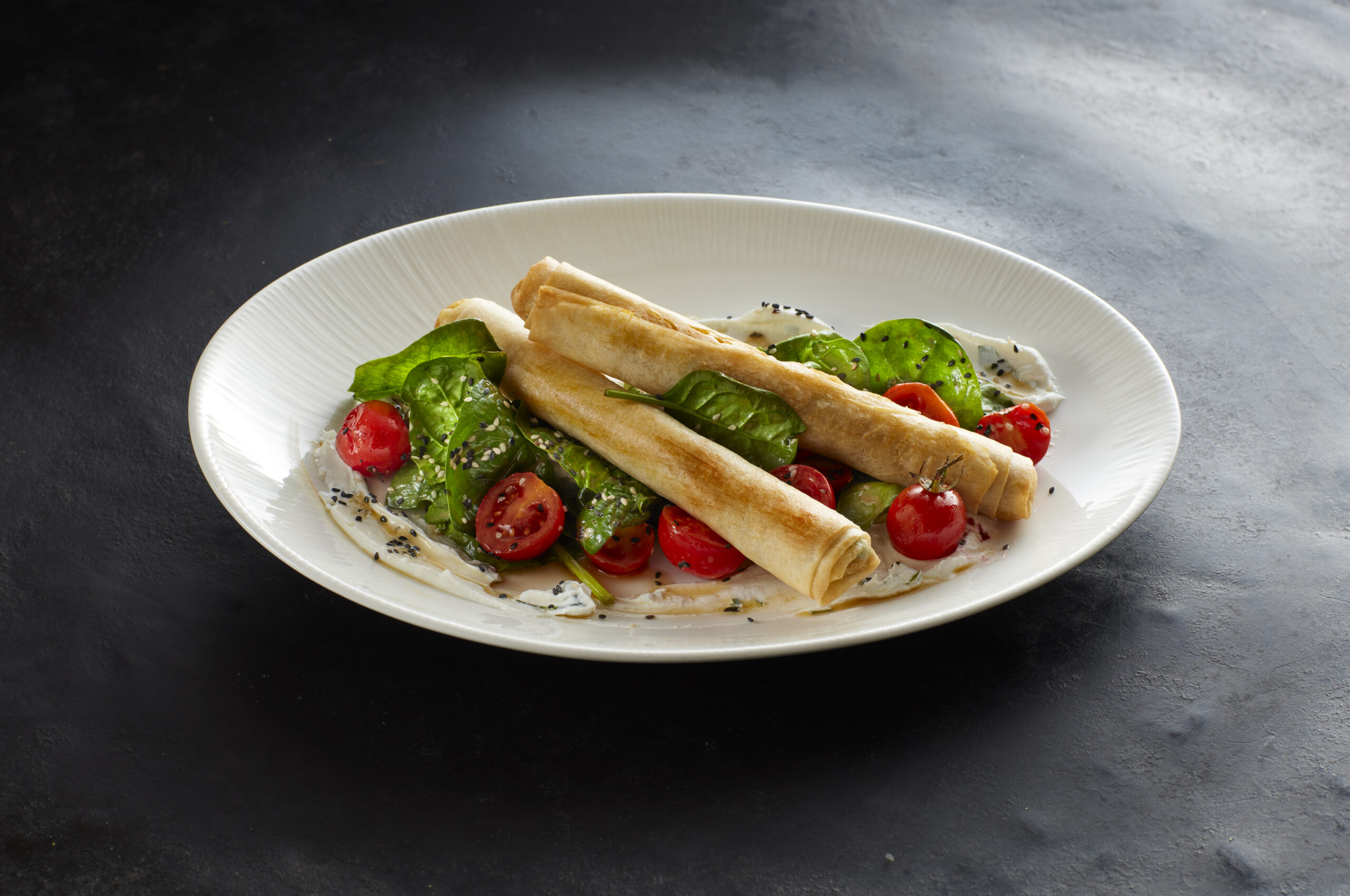 Starter with a fresh salad